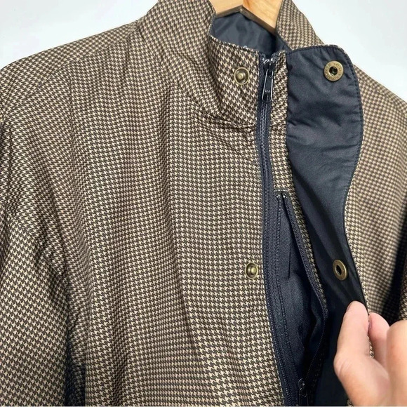 FJ FootJoy DryJoy Herringbone Half Zip Pullover Rain Golf Jacket Size Large - Picture 3 of 13